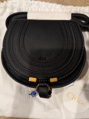 Chloé Black Pebbled Leather Mini black pebble leather made in Spain
